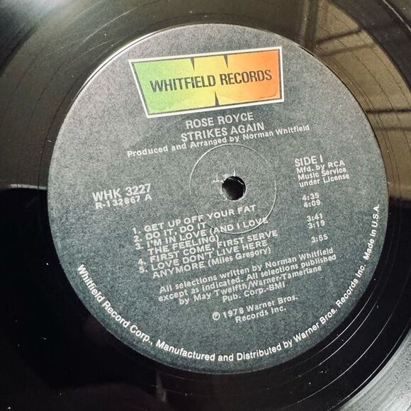 Rose Royce – Strikes Again - Whitfield Records – WHK 3227 Vinyl LP Record - Picture 6 of 10